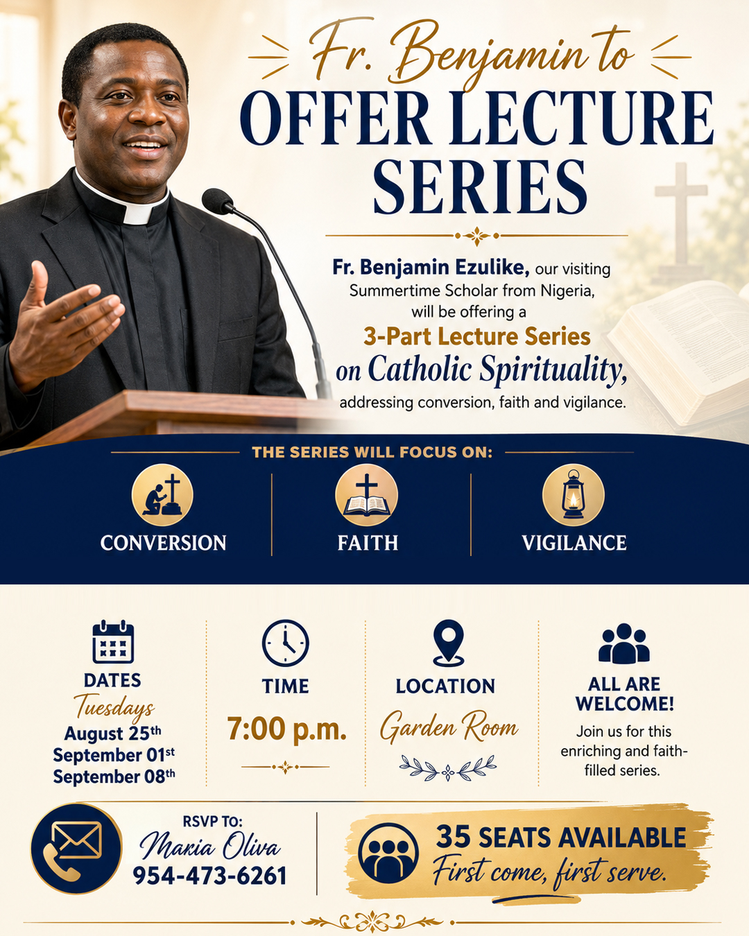 Fr. Benjamin to Offer Lecture Series                                                                                                                                                                                                                                                                        