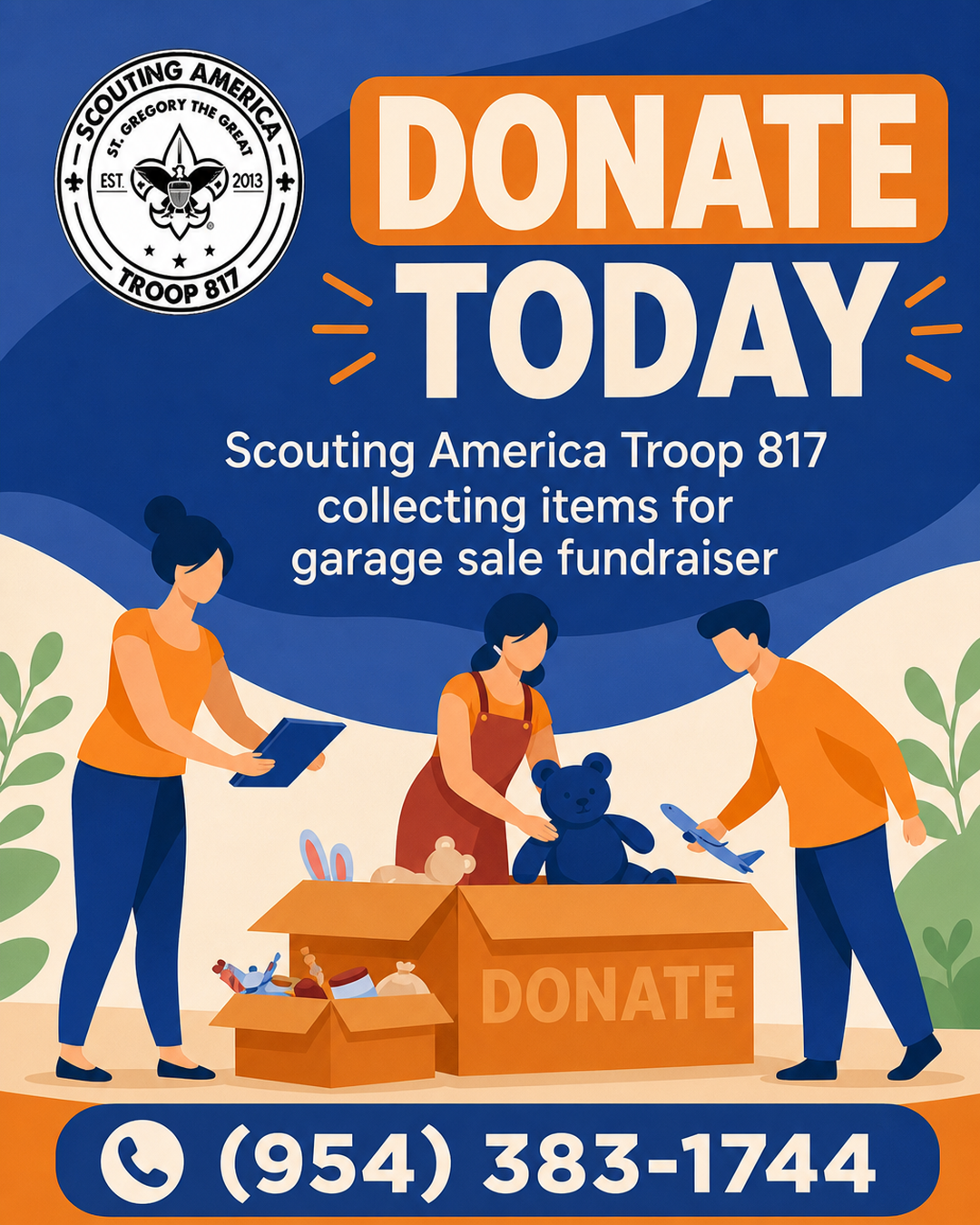 Boys Scouts are accepting donations!